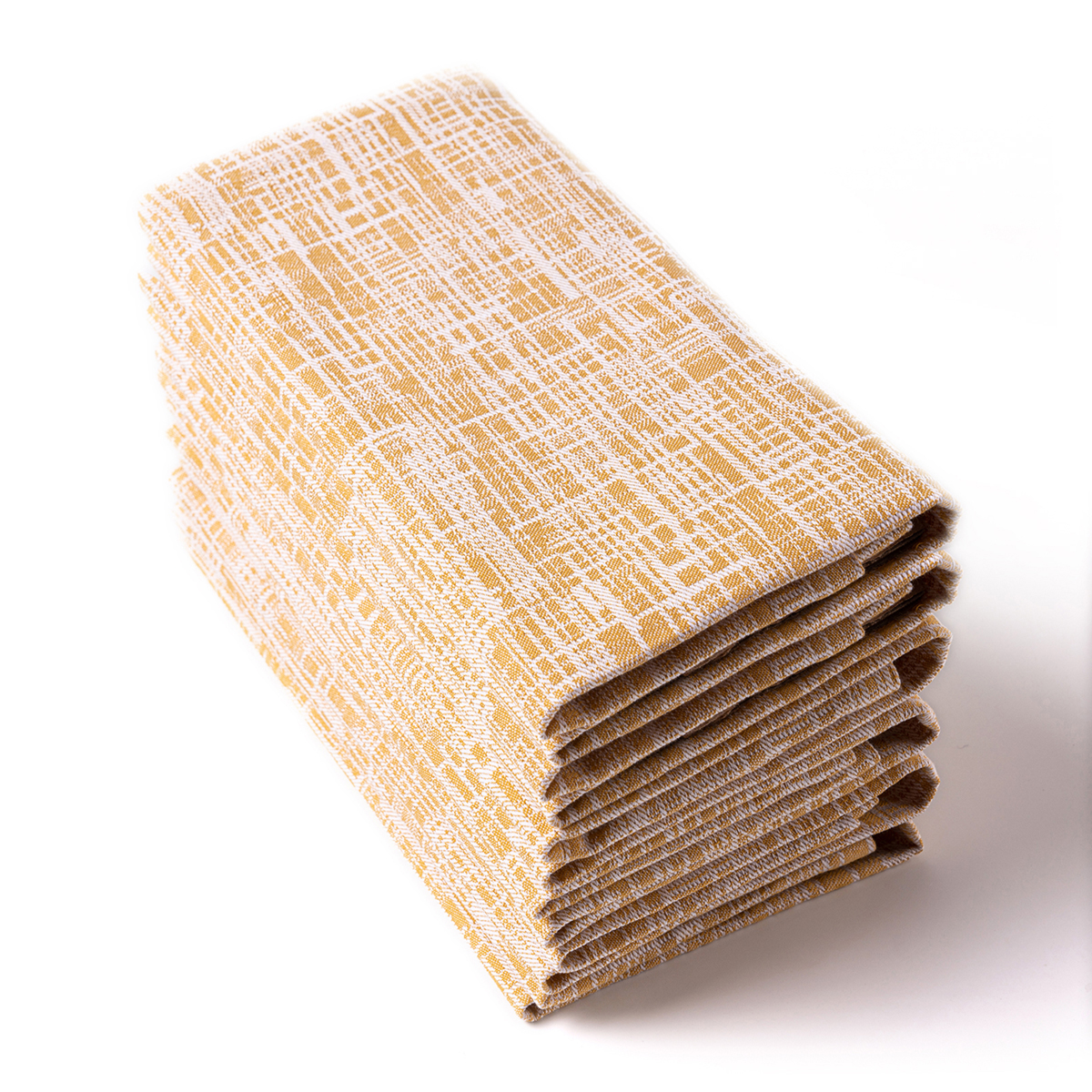 100% Cotton Yellow Yarn Dyed Imitation Bamboo Yarn Napkin