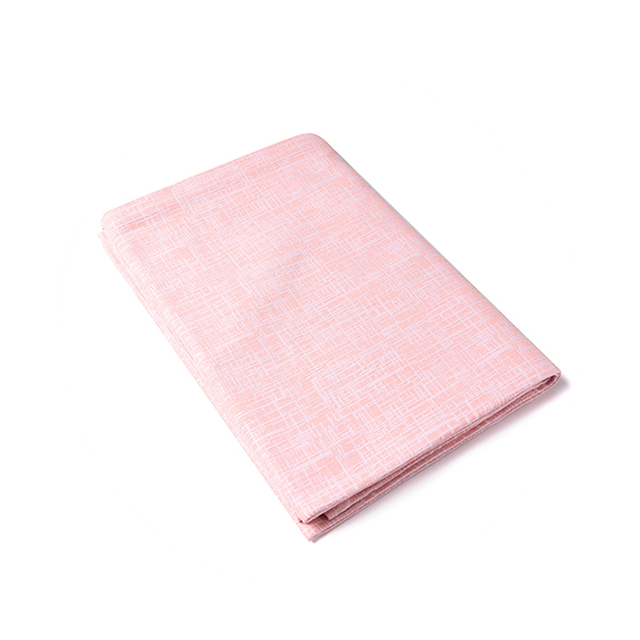 100% Cotton Pink Yarn Dyed Imitation Bamboo Yarn Tablecloth